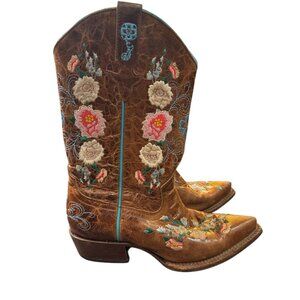 Macie Bean “Rose Garden” Embroidered Western Boots – Size 5 – Style #2